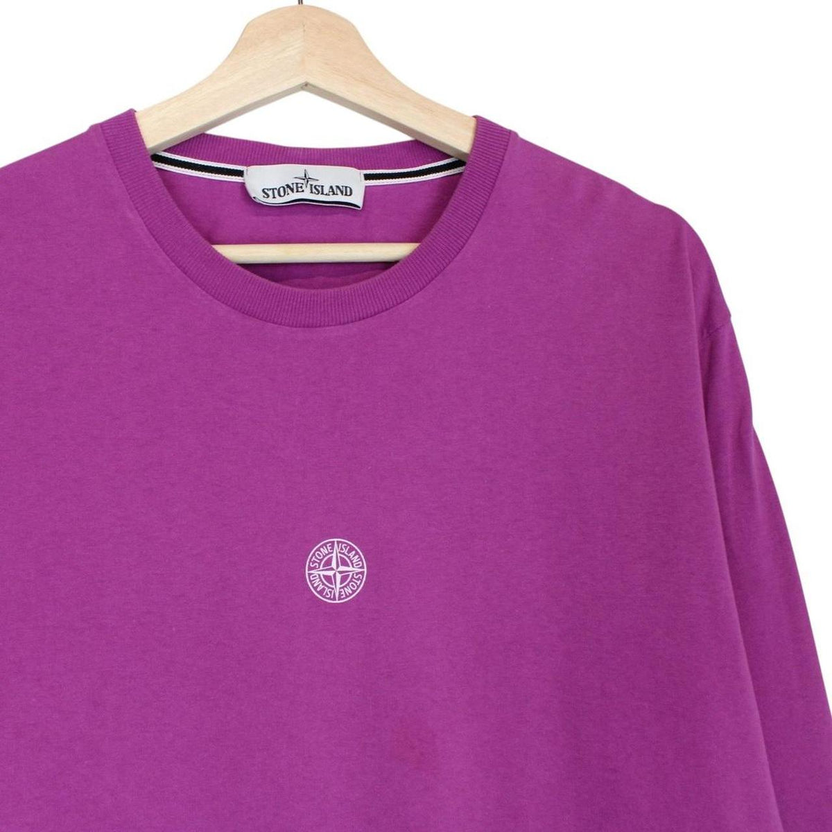 Stone Island Logo Print T-Shirt Medium