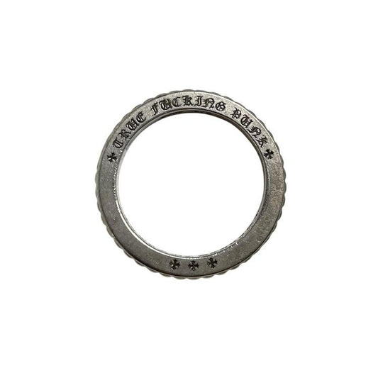 Chrome Hearts 2009 True F**king Punk Plus 925 Sterling Silver 3mm Cross Ring