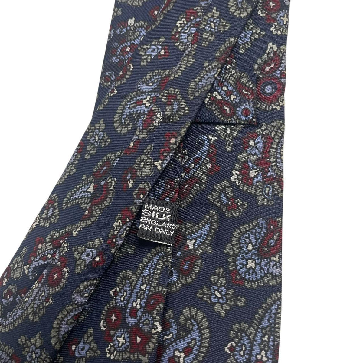 Vintage 90s Burberry Paisley Print Silk Tie