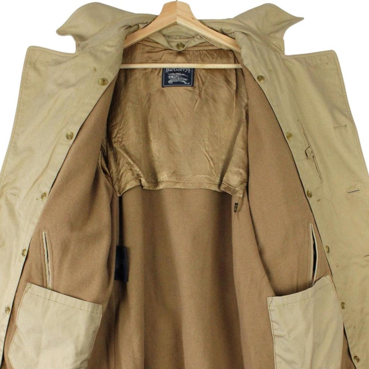 Vintage 90s Burberry Belted Trench Coat Medium