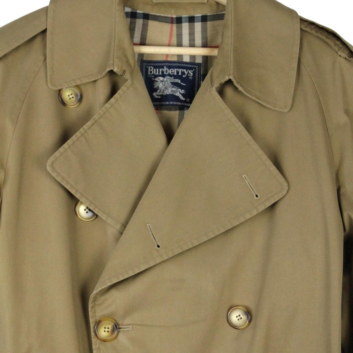 Vintage 90s Burberry Belted Trench Coat Medium