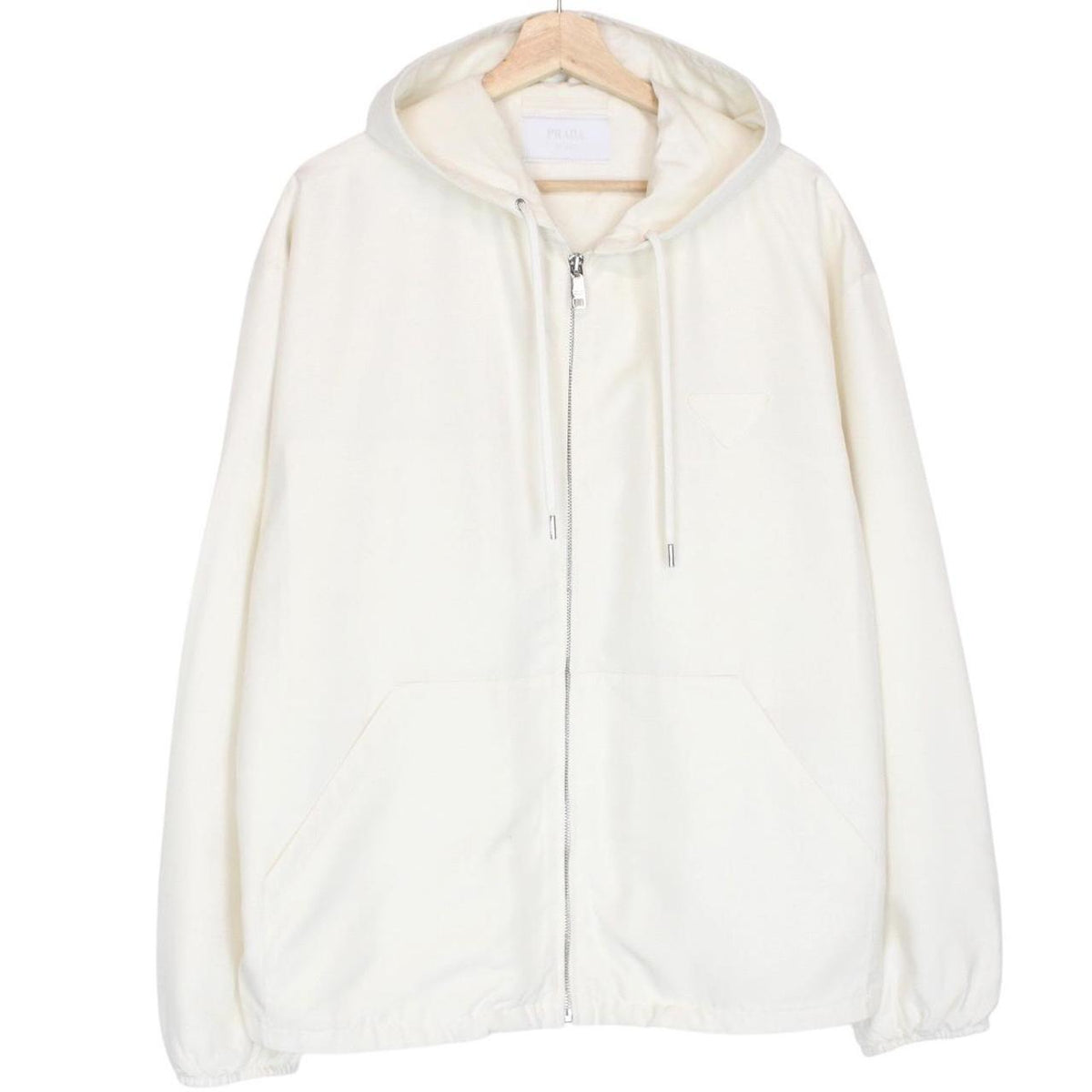 Prada Triangle Logo Silk Jacket Small