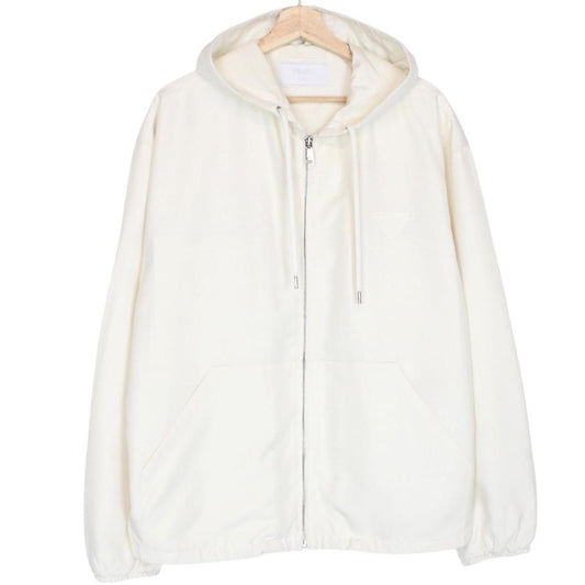 Prada Triangle Logo Silk Jacket Small