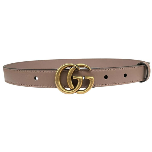 Gucci Marmont Thin Leather Belt with GG Buckle 65cm