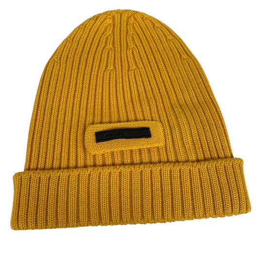 Prada Ribbed Virgin Wool Beanie Hat Medium