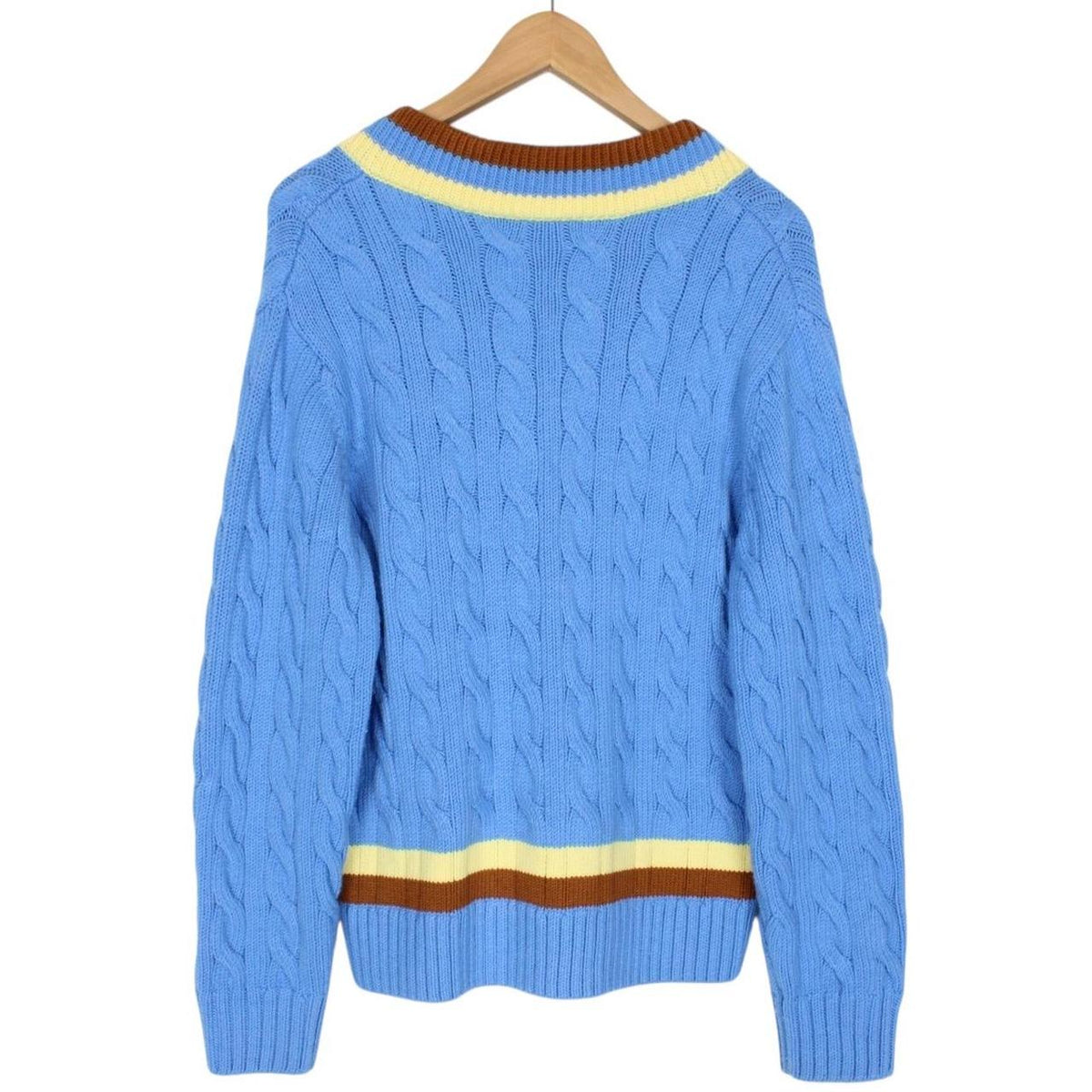 Lacoste Wool Blend Cable Knit Jumper Large