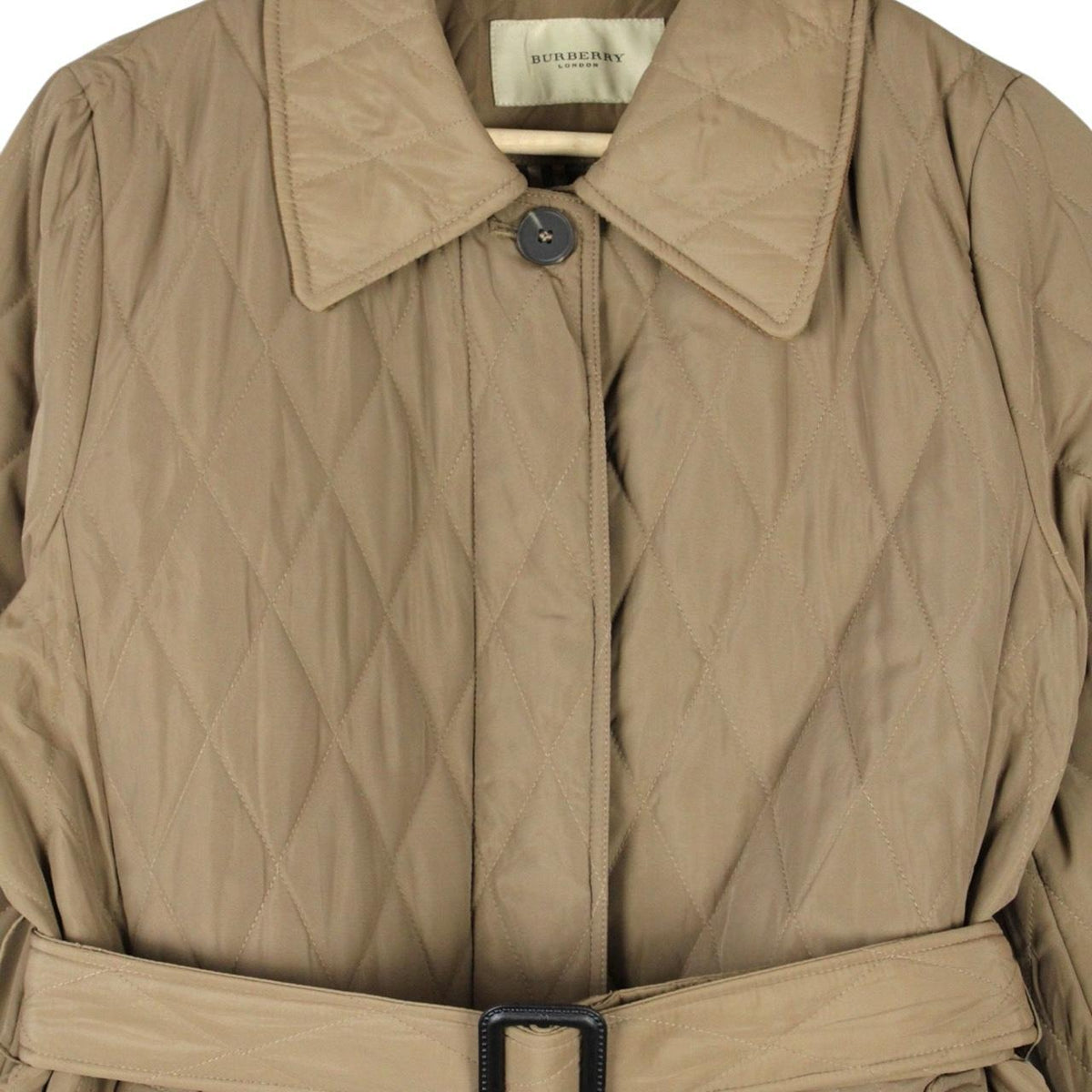 Burberry Belted Diamond Quilted Coat XS