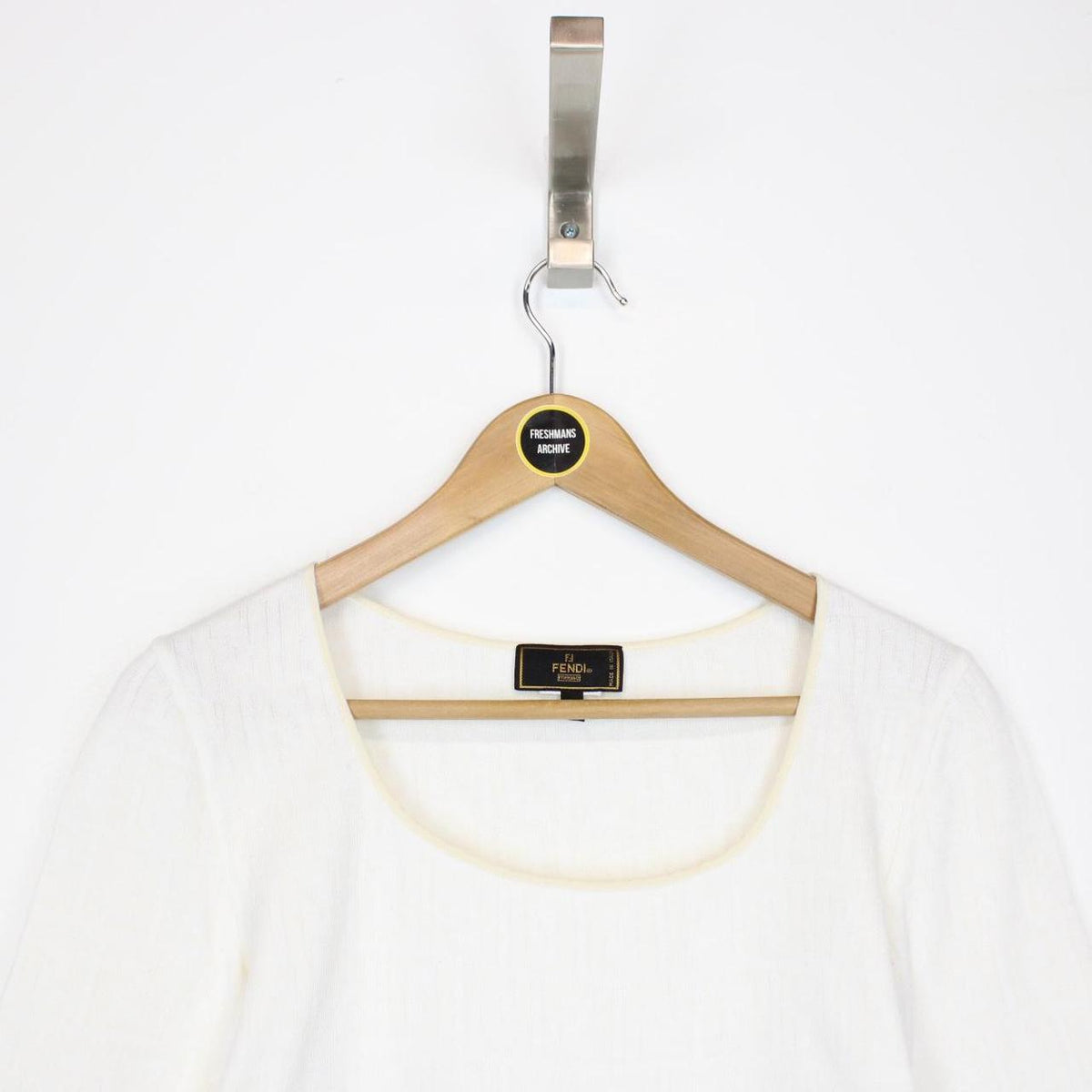 Vintage 90s Fendi Zucca Monogram Deep Neck Top Small