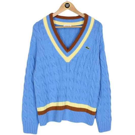 Lacoste Wool Blend Cable Knit Jumper Large