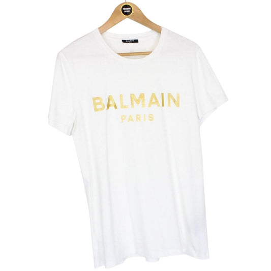 Balmain Paris Logo Print T-Shirt Medium