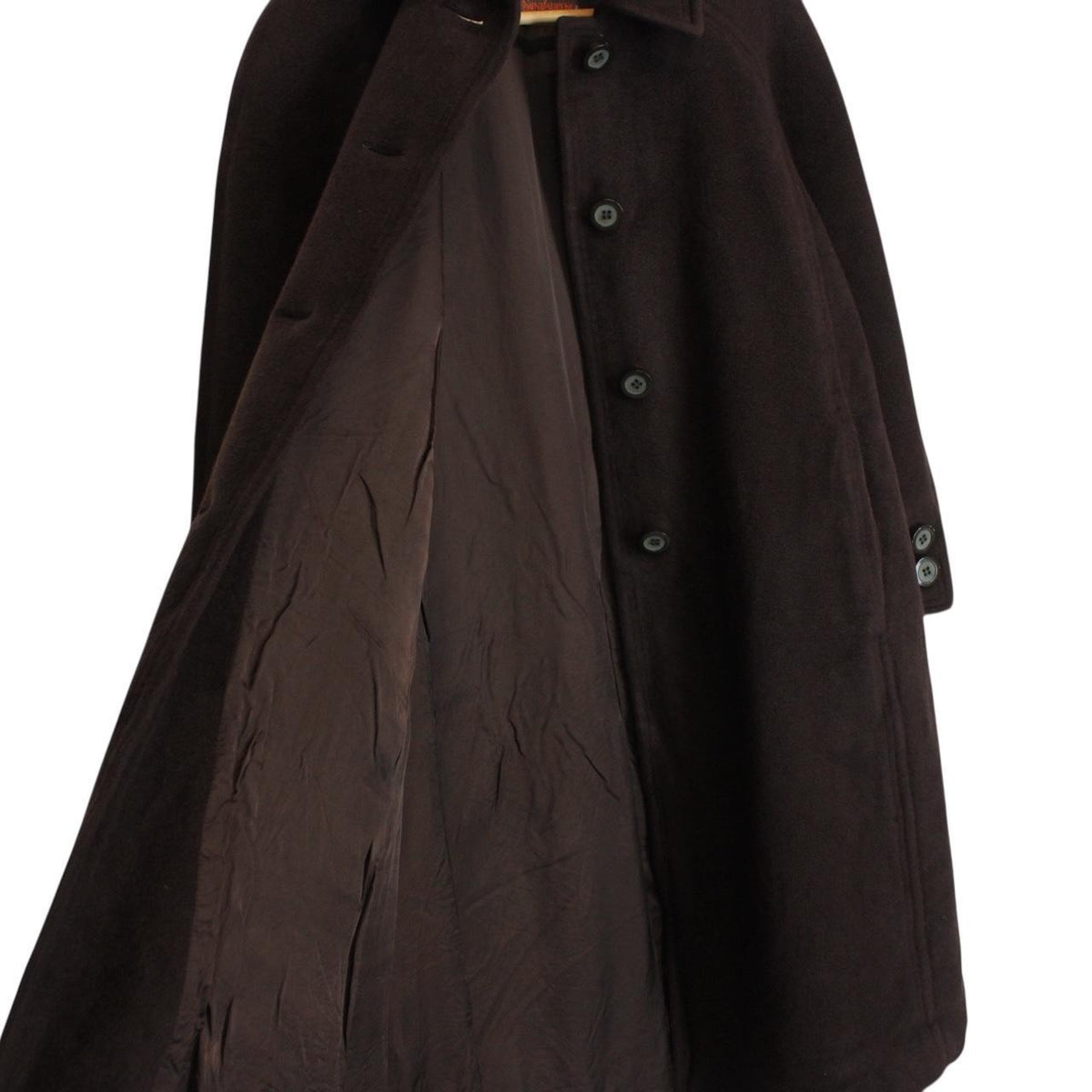 Vintage 90s Yves Saint Laurent Cashgora Wool Coat Large