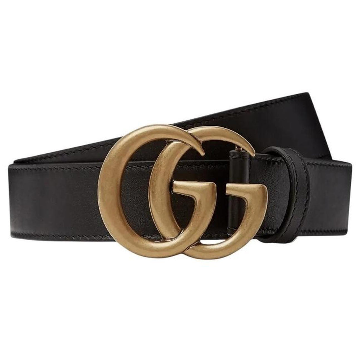 Gucci Marmont Wide Leather Belt with GG Buckle