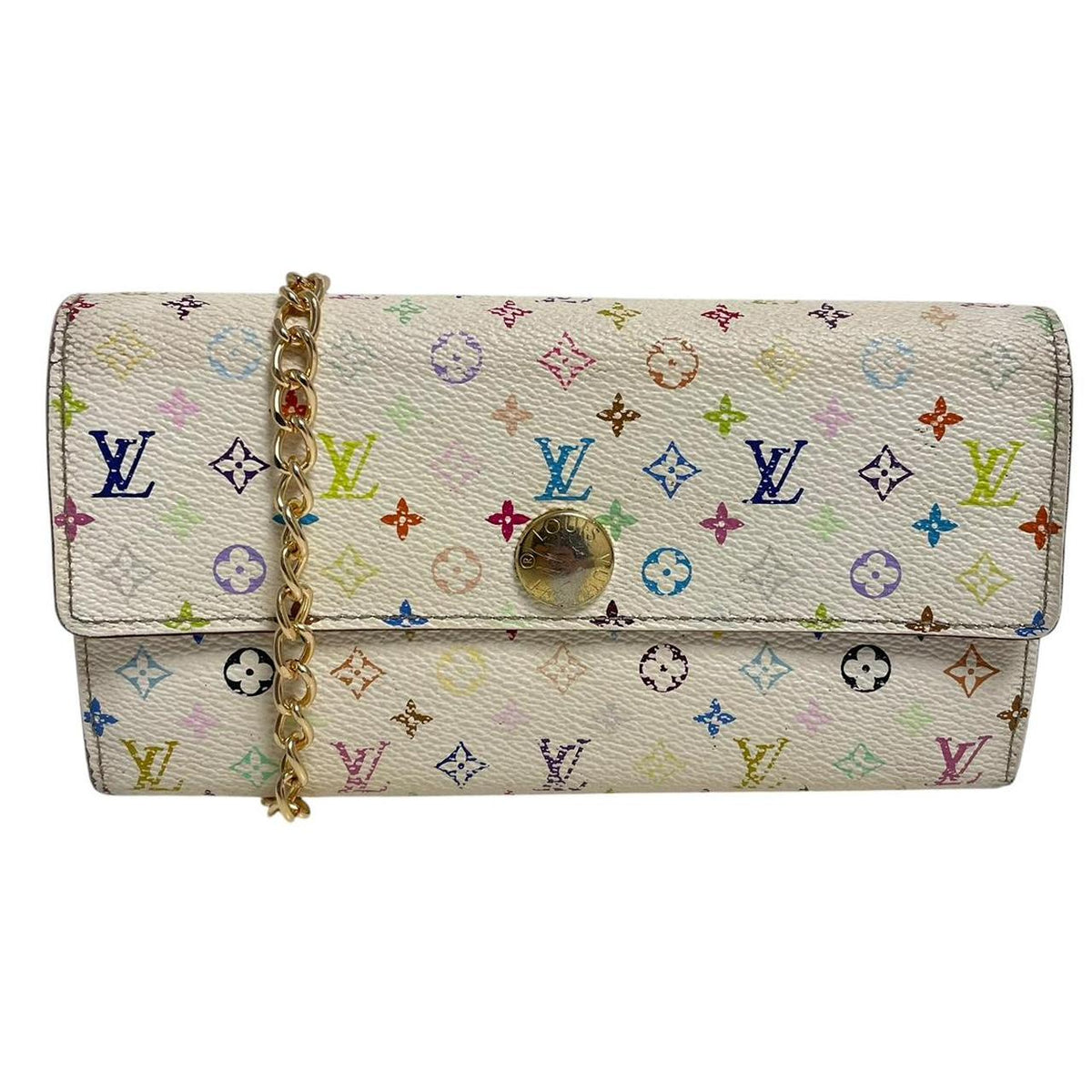 Pre-Loved Louis Vuitton x Takashi Murakami Sarah Crossbody Wallet