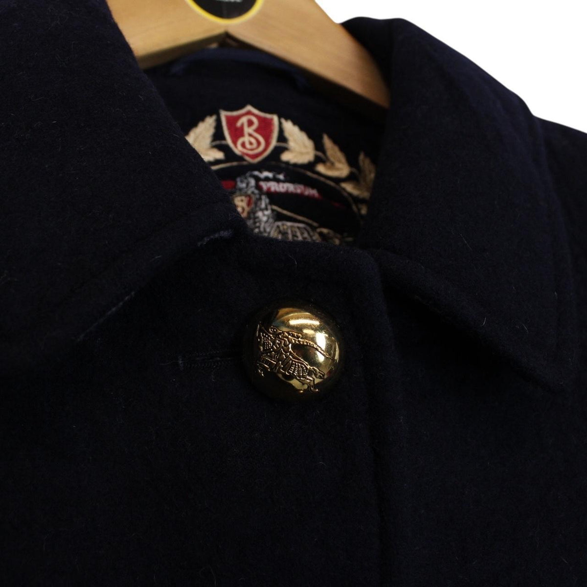 Vintage 90s Burberry Lambswool Coat Large