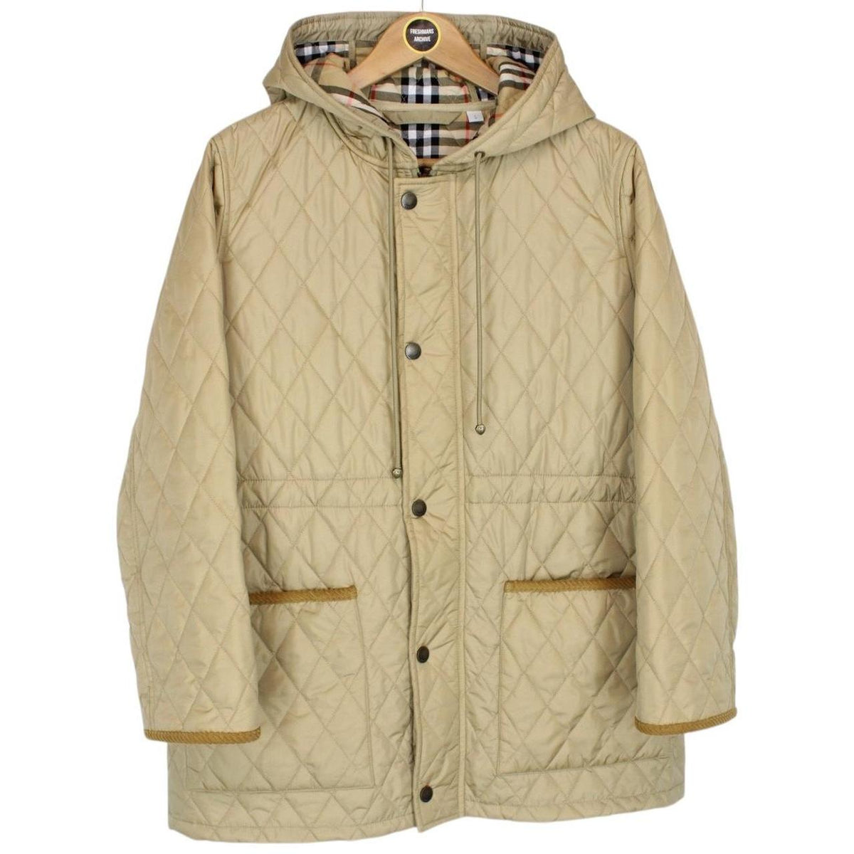 Burberry London Devon Quilted Parka Coat Large