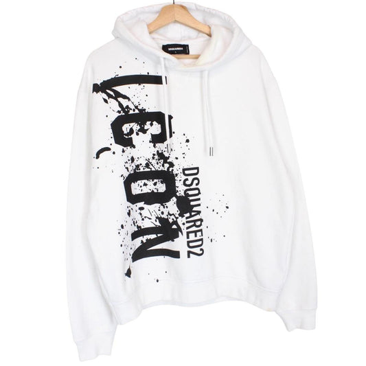Dsquared2 Cool Fit Icon Splash Logo Hoodie Large