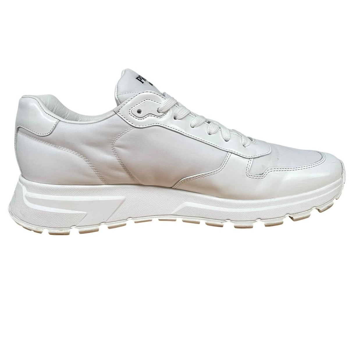 Prada Prax 01 Re-Nylon and Leather Trainers UK 12