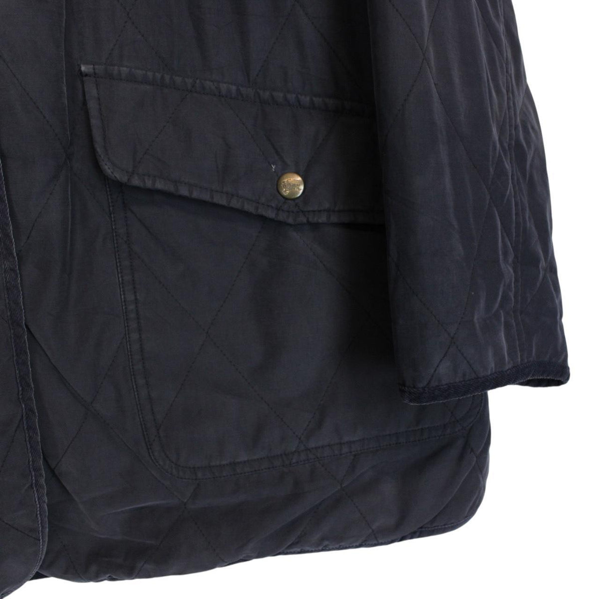 Vintage 90s Burberry Quilted Coat Medium