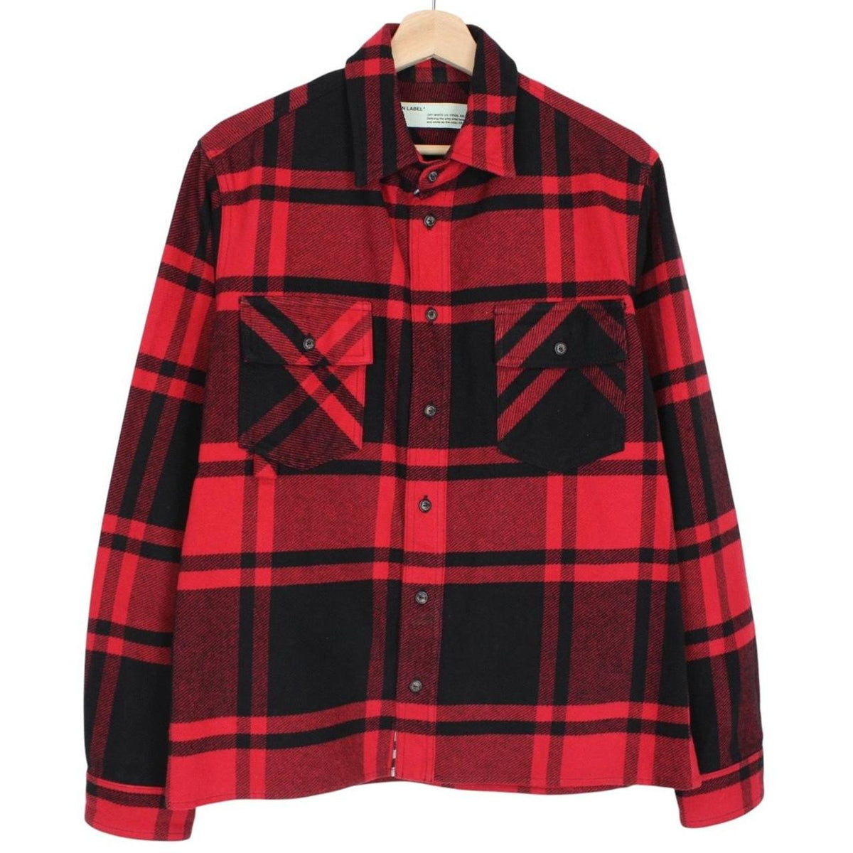 Off White Stencil Flannel Shirt Small