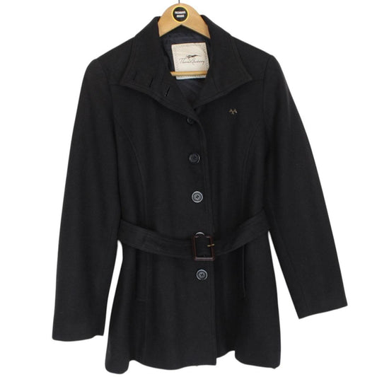 Vintage Thomas Burberry Wool Belted Coat Small