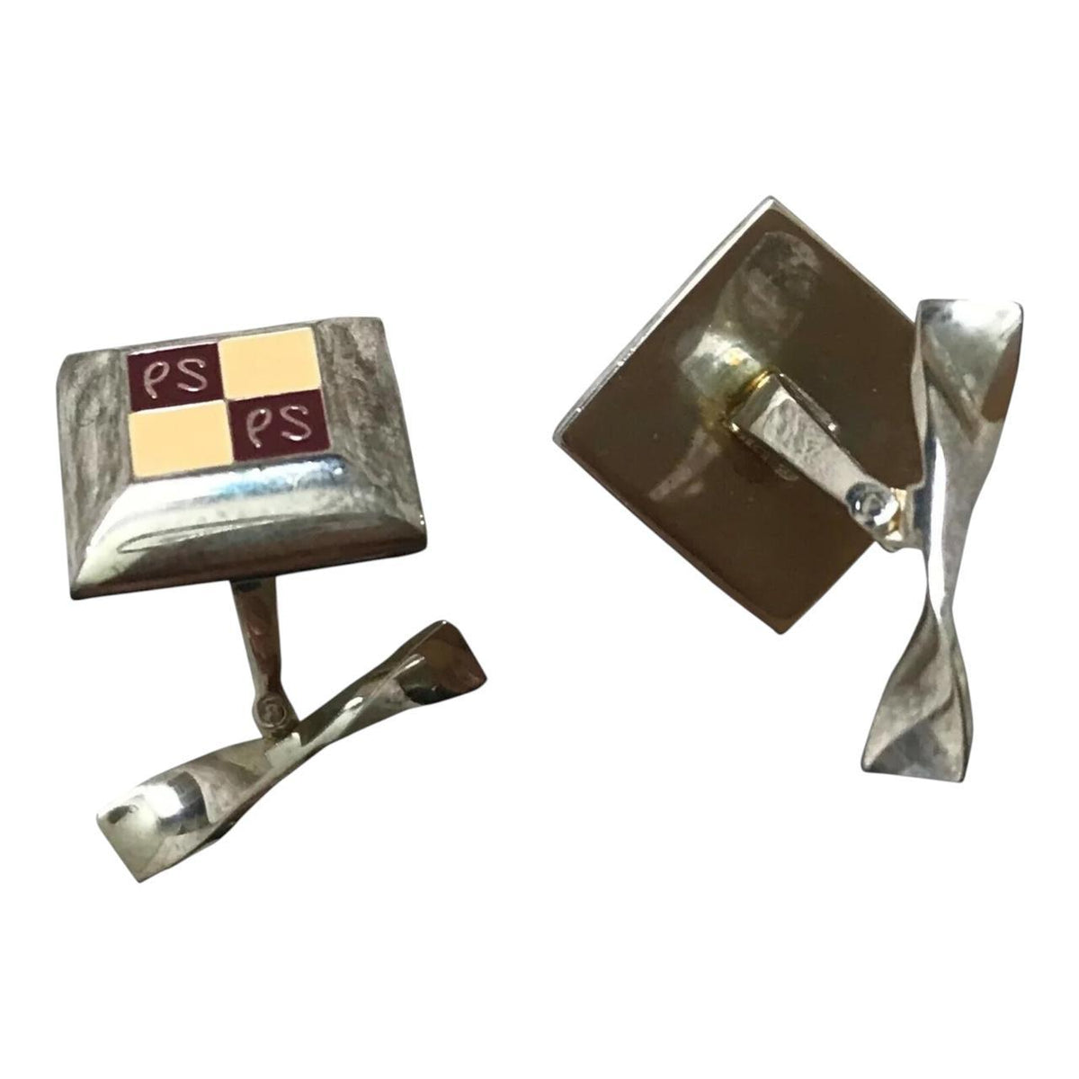 Paul Smith 925 Sterling Silver Beveled Edge Cufflinks
