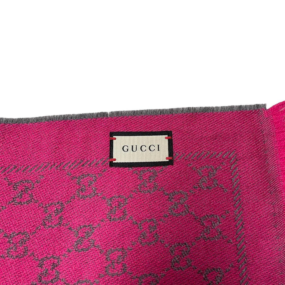 Gucci GG Monogram Frayed Wool Scarf