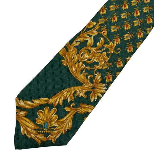 Vintage Versace V2 Baroque Print Silk Tie