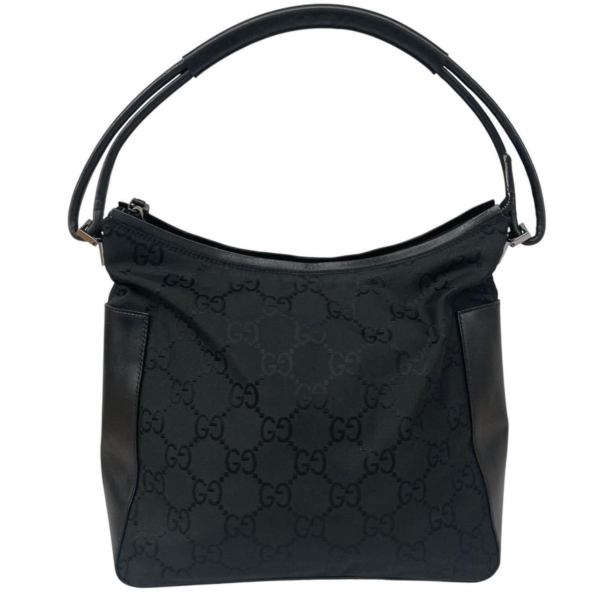 Pre-Loved Gucci Monogram Canvas/Leather Hobo Shoulder Bag