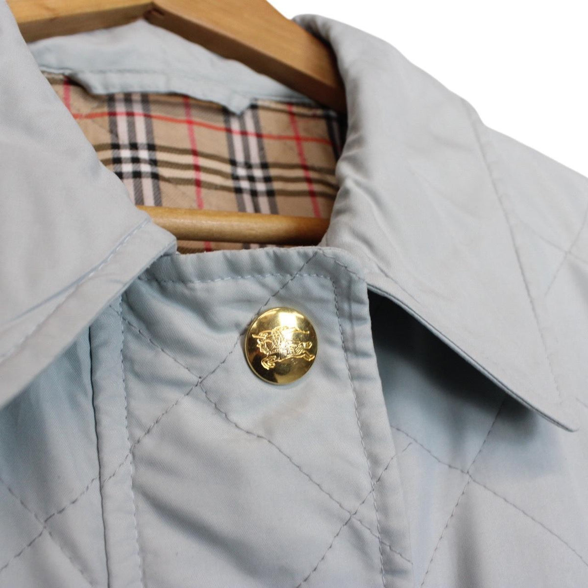 Vintage 90s Burberry Diamond Quilted Jacket XL