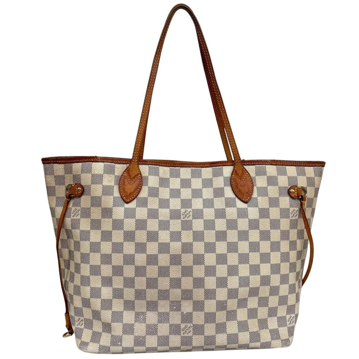 Pre-Loved Louis Vuitton Damier Azur Neverfull PM Canvas/Leather Tote Bag