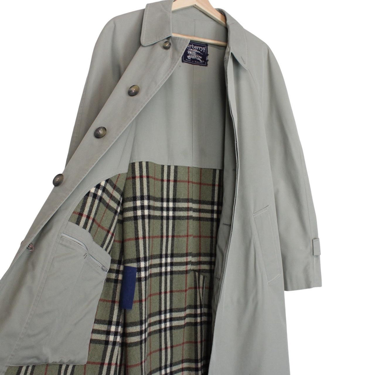 Vintage 90s Burberry Belted Trench Coat Large