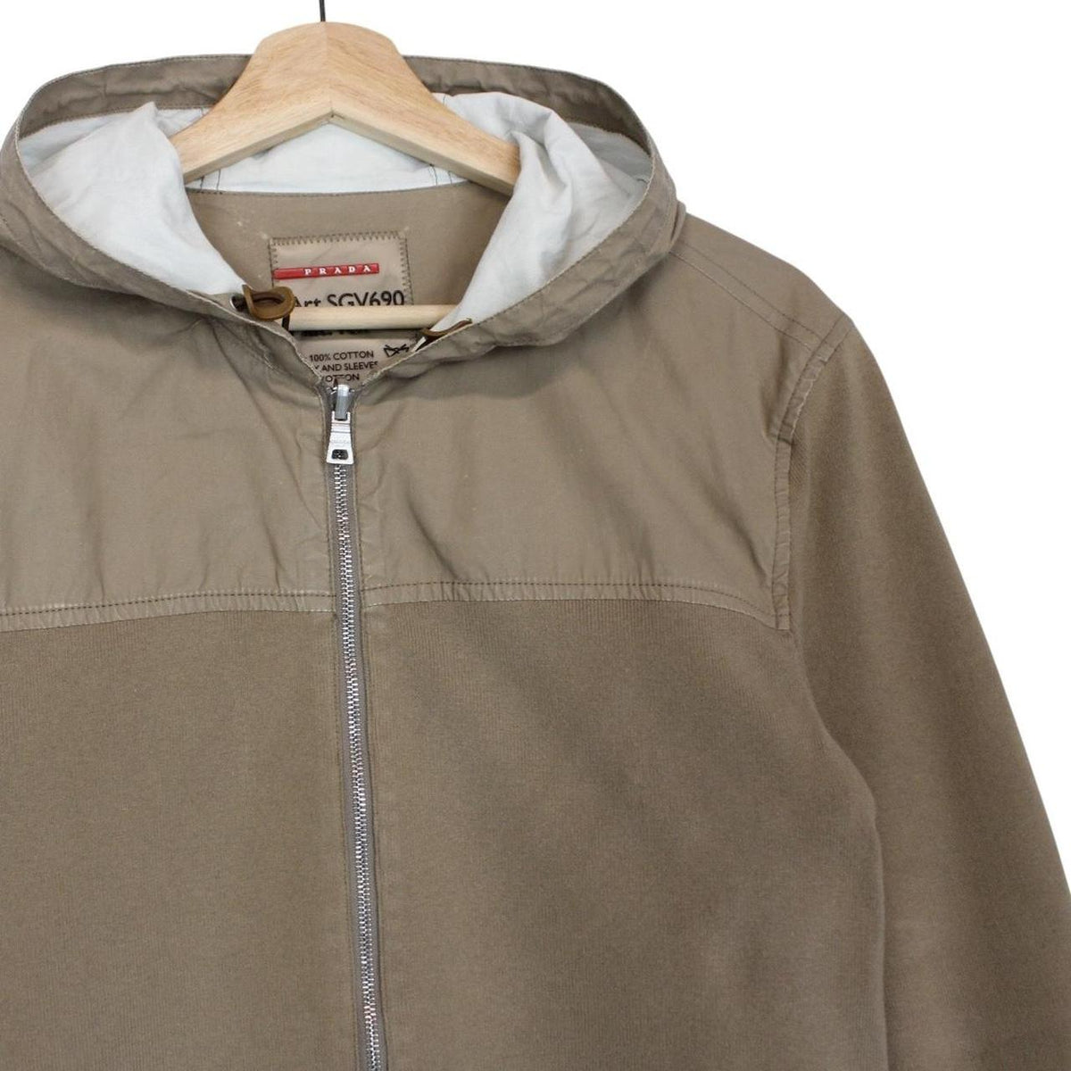 Prada Sport Cotton Knit Hoodie Small
