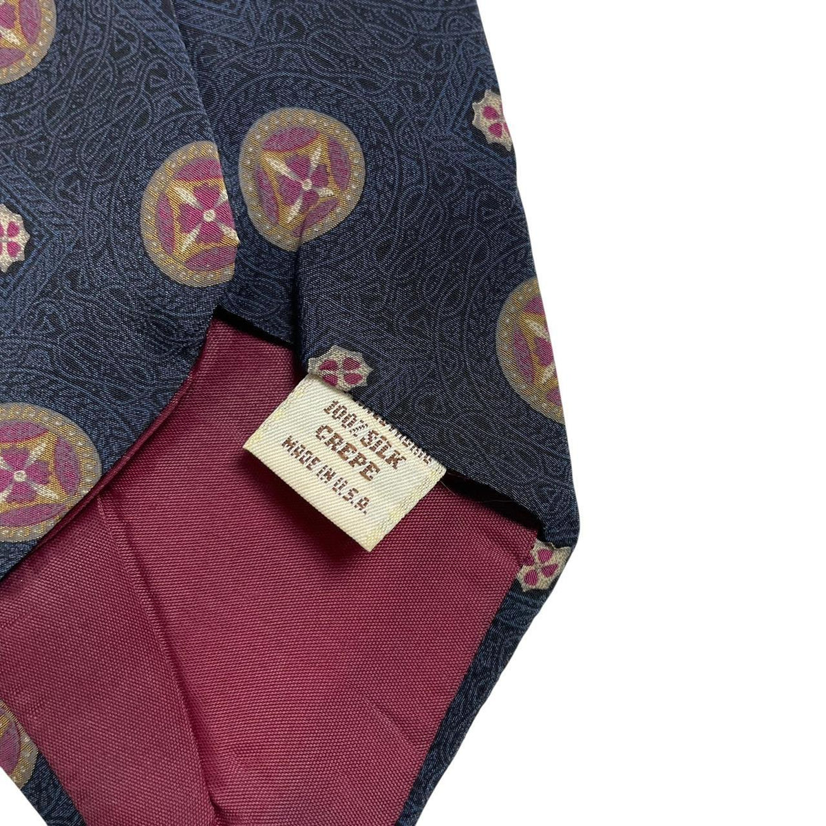 Vintage Yves Saint Laurent Abstract Print Silk Tie