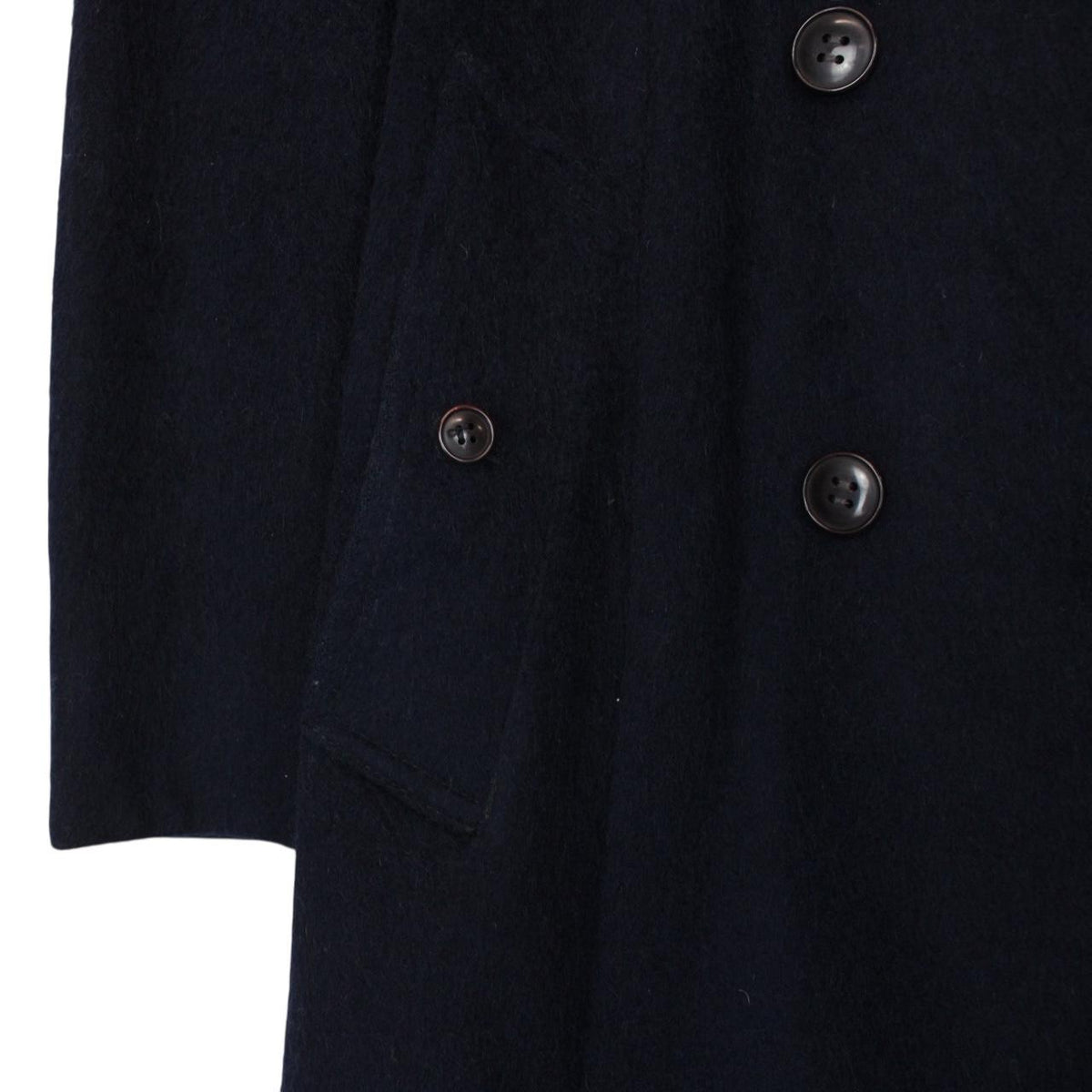 Vintage 90s Burberry Virgin Wool Coat Small