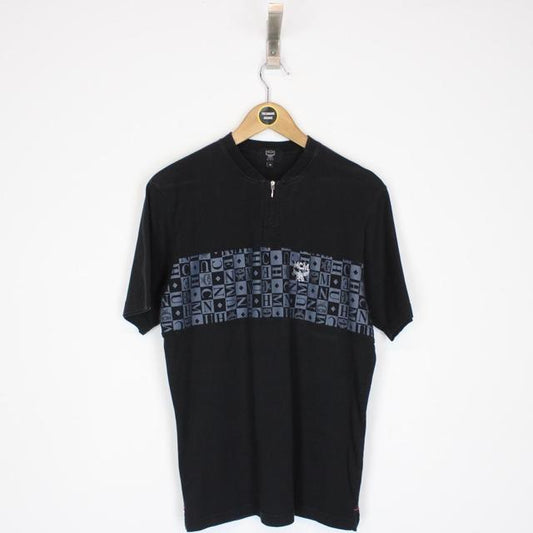 Vintage MCM 1/4 Zip Spellout T-Shirt Small
