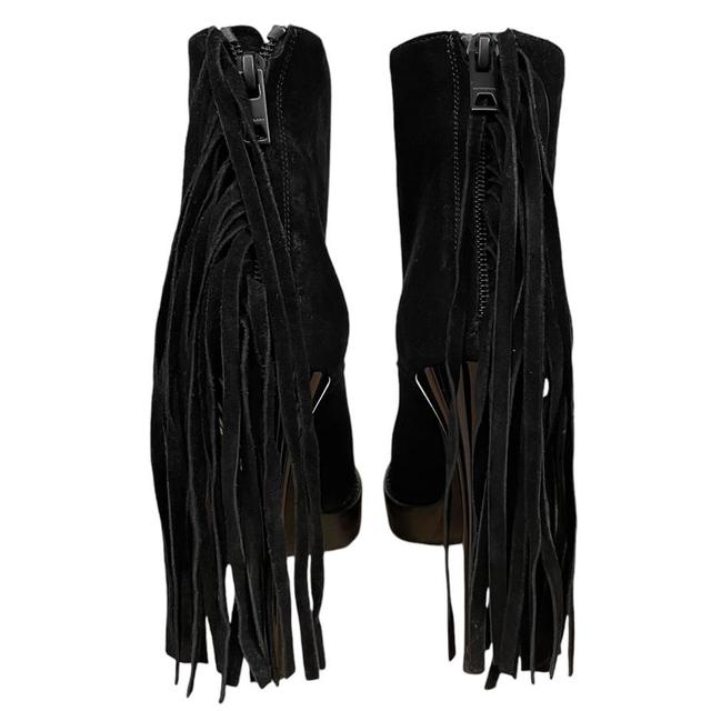 Burberry Fringed Suede Nadie Ankle Boots UK 2