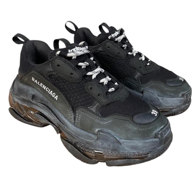 Balenciaga Triple S Pre-Distressed Mesh Trainers UK 6