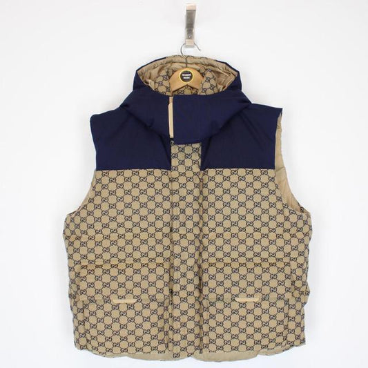Gucci GG Canvas Hooded Gilet Medium