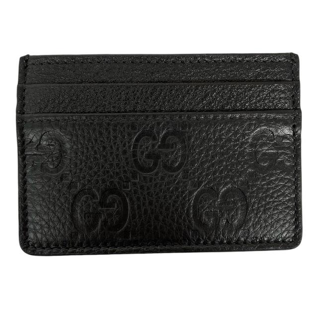 Gucci GG Emblem Leather Card Holder