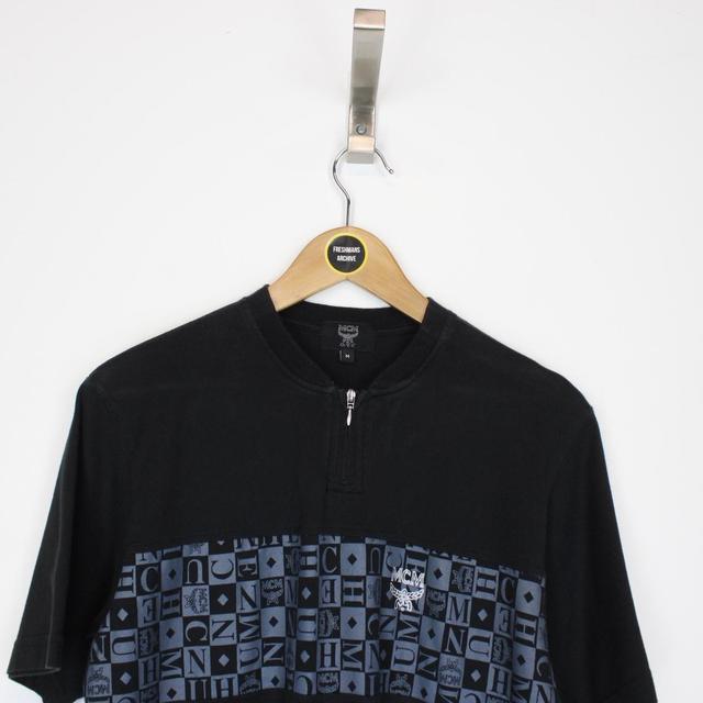 Vintage MCM 1/4 Zip Spellout T-Shirt Small