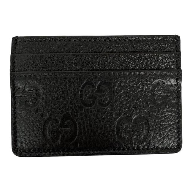 Gucci GG Emblem Leather Card Holder