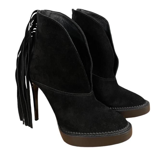 Burberry Fringed Suede Nadie Ankle Boots UK 2